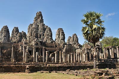 Some of the many face towers of the Bayon