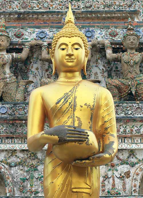 Buddha image holding an alms bowl