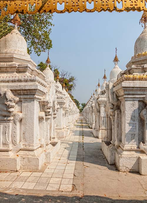 Some of the shrines housing the marble slabs