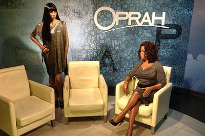Wax figures of Oprah Winfrey and Naomi Campbell