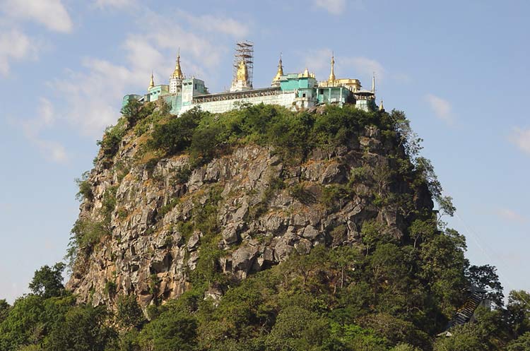 Mount Popa, believed to be the home of the 37 most important Nat spirits