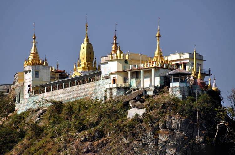 Popa Taungkalat monastery on top of Mount Popa