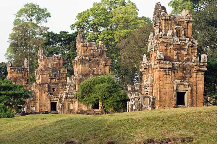 Some of the Prasat Suor Prat towers in Angkor