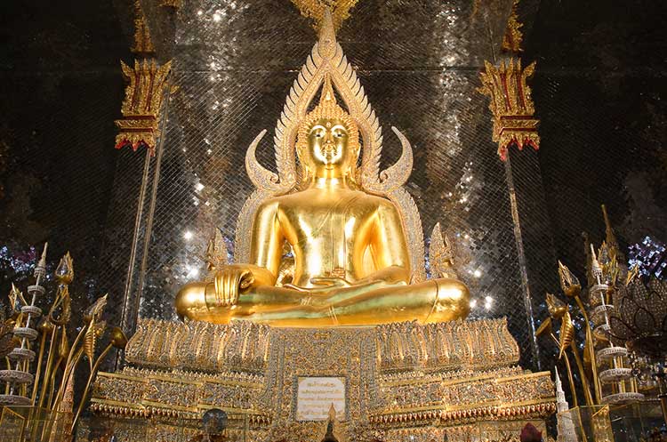 Phra Buddha Chinnarat at Wat Phra Si Rattana Mahathat in Phitsanulok