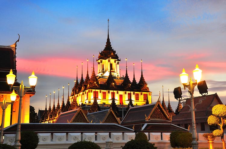 Illuminated Wat Ratchanadda