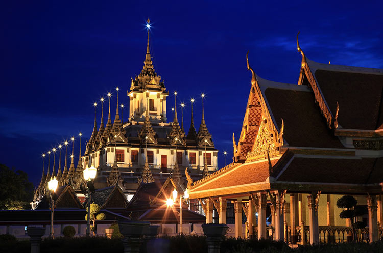 Wat Ratchanadda or the Metal Castle in Bangkok