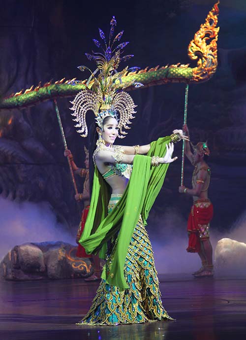 Dancer performing a Thai act