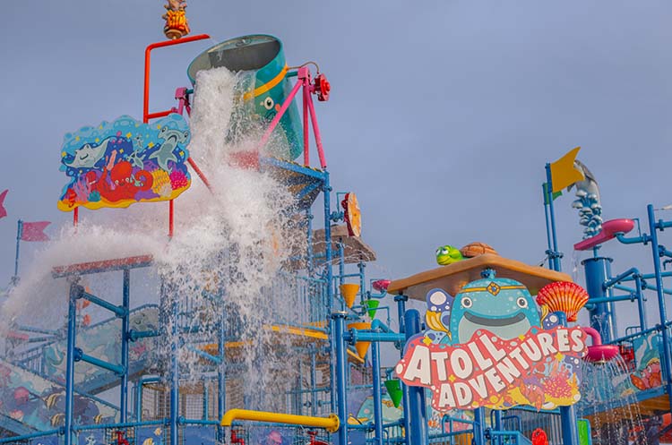 The Atoll Adventures, a fun area for young children with mini rides and sliders