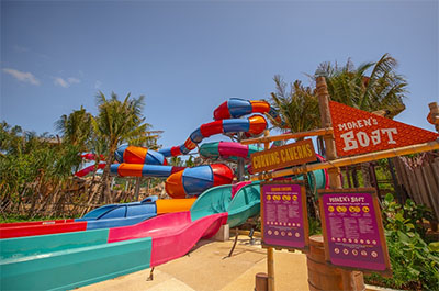 A waterslide
