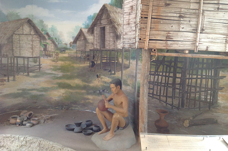Impression of a village in prehistorical times