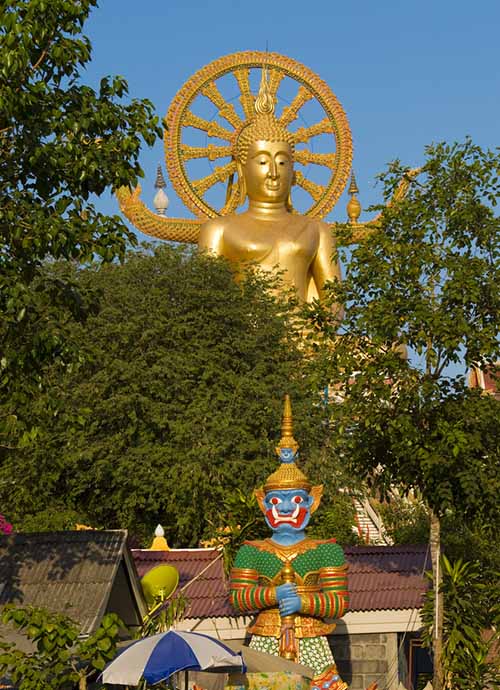 Big Buddha of Koh Samui and a guardian