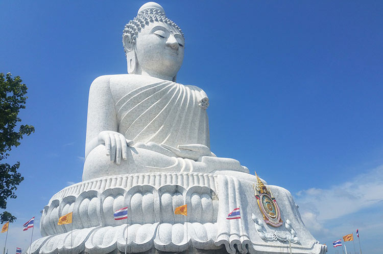 The 45 meter tall Big Buddha Phuket overlooking the island