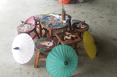 Hand made paper umbrellas at Bo Sang handicrafts village