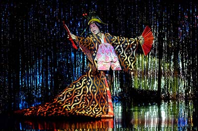 A geisha on the stage