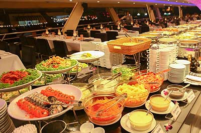 Buffet dinner aboard the Princess cruise