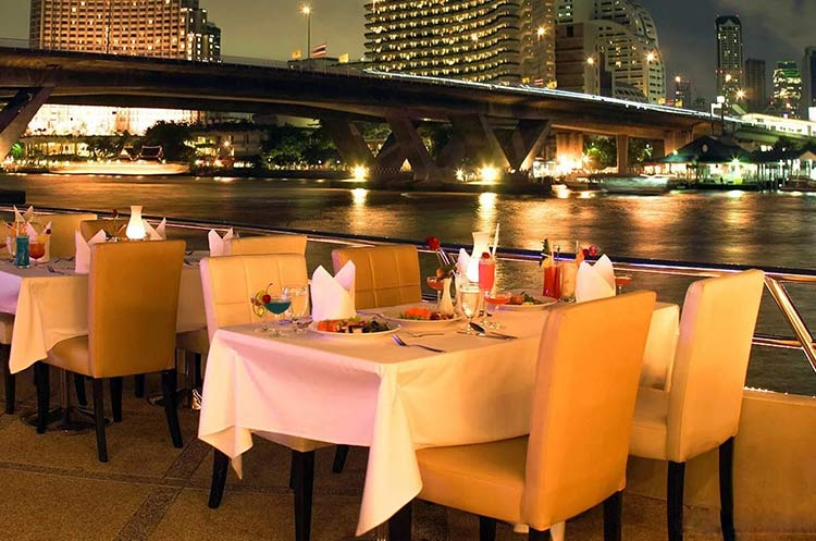 Romantic evening ambiance on the river