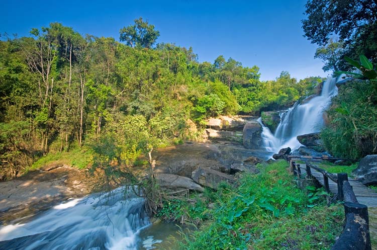 Wachirathan waterfall in Doi Inthanon National Park near Chiang Mai