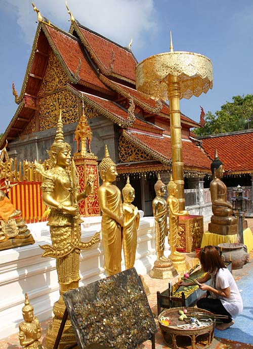 Buddha images at Doi Suthep temple