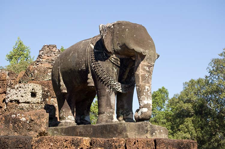 An elephant guarding the East Mebon