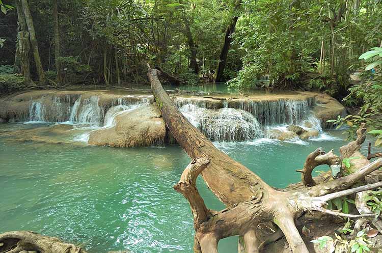 Erawan waterfalls in Erawan National Park