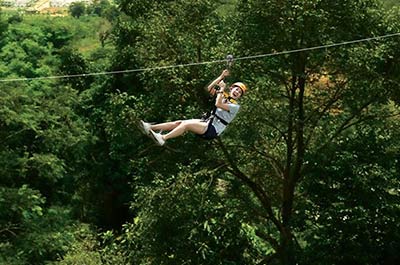 Great fun on the zipline of Flying Hanuman Phuket