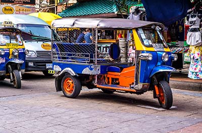 Tuk tuk in the streets of Pattaya