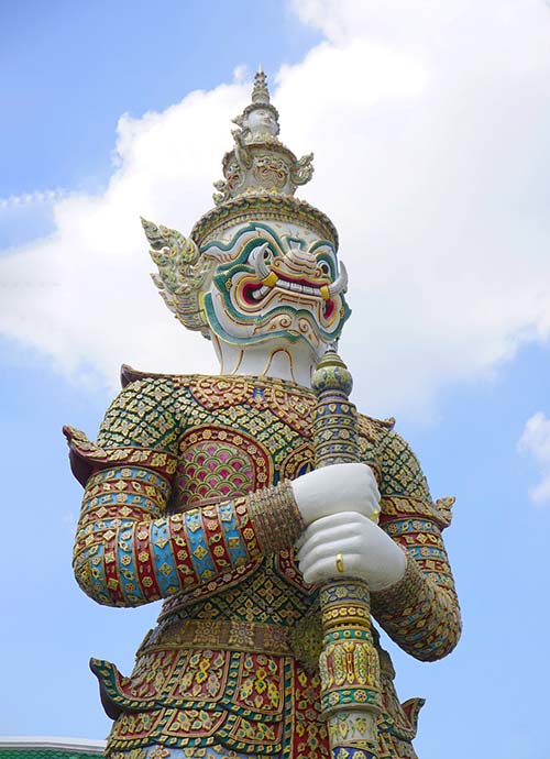 A Yaksha standing guard at the palace