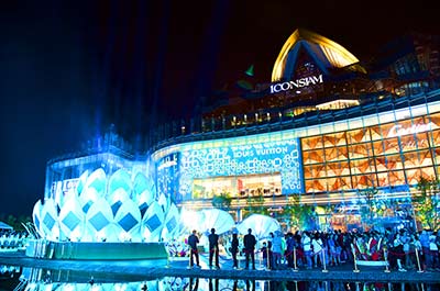 Luxury ICONSIAM shopping mall on the Chao Phraya river in Bangkok