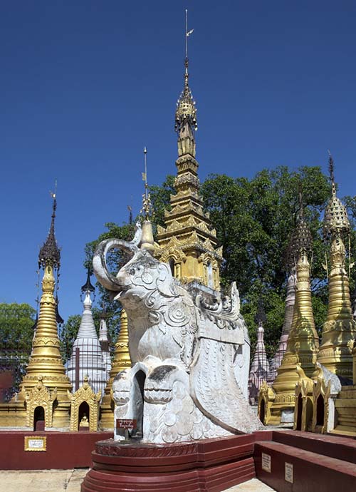 Ancient pagodas around Inle Lake