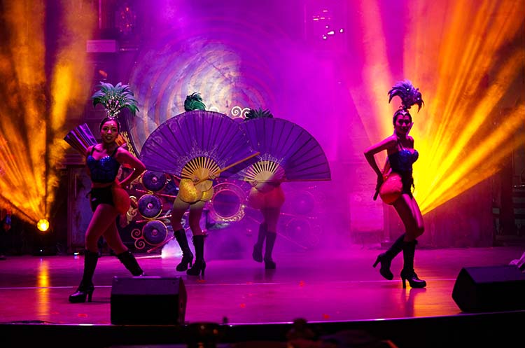Dancers performing an act at the Junkyard Theatre Cabaret Phuket