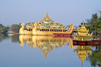 Karaweik Hall on Kandawgyi Lake