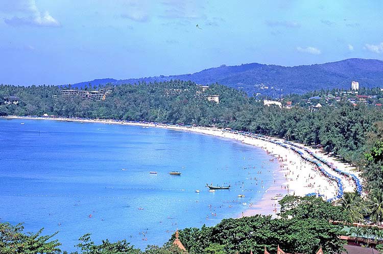 The long sandy beach of Kata