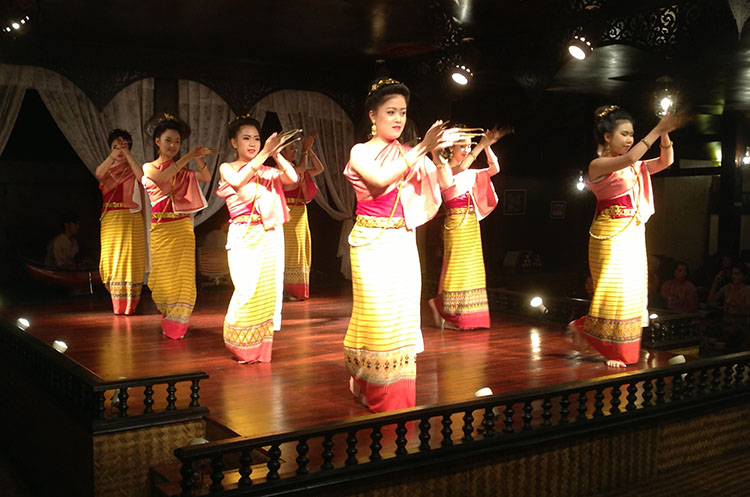 The fingernail traditional dance at Khantoke dinner Chiang Mai