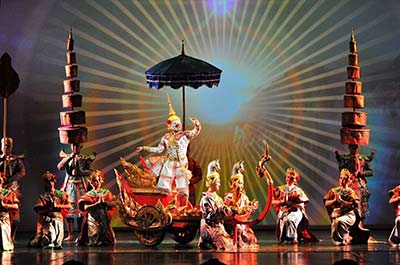A scene from the Khon Masked dance show