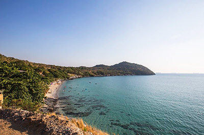Tham Phang Beach and the sea as seen from a viewpoint