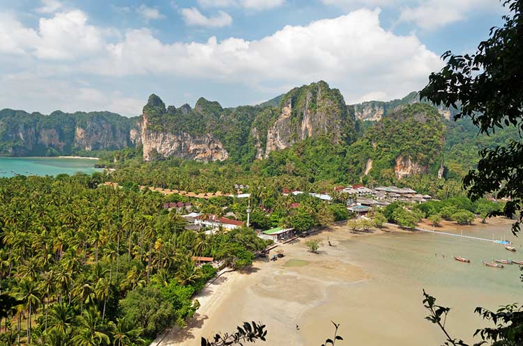 Railay Beach in Krabi seen from the viewpoint