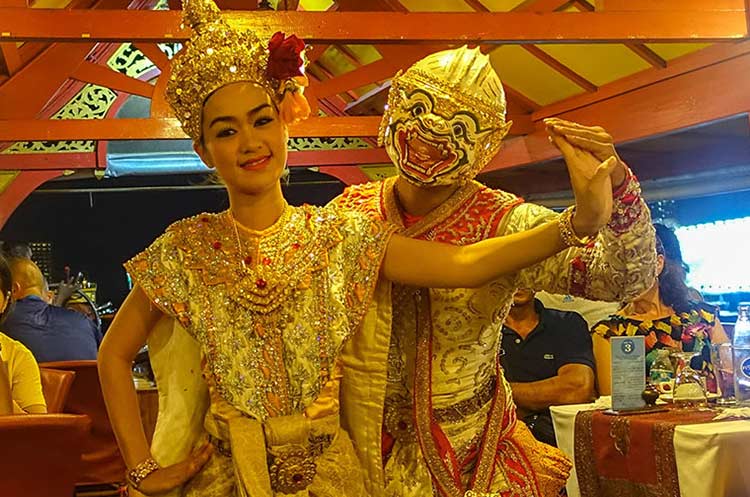 Khon masked dance performance