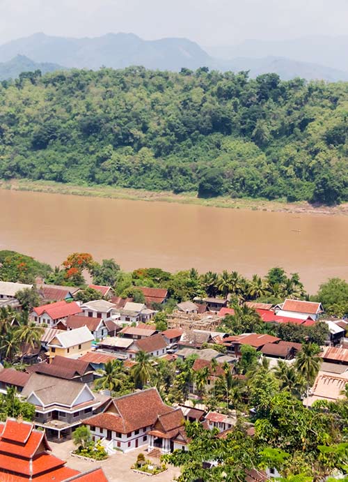 Luang Prabang on the banks of the Mekong river