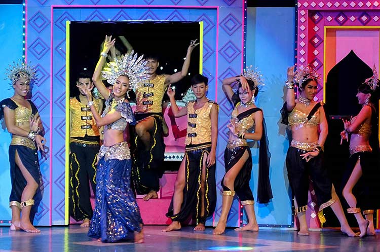 Male and ladyboy dancers at Mambo Cabaret