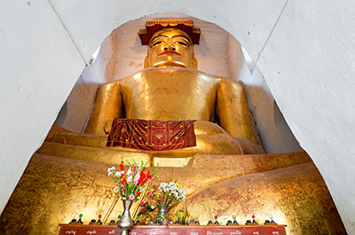 One of the oldest temples in Bagan that enshrines four large Buddha images