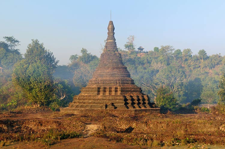 Ancient pagoda in Mrauk U
