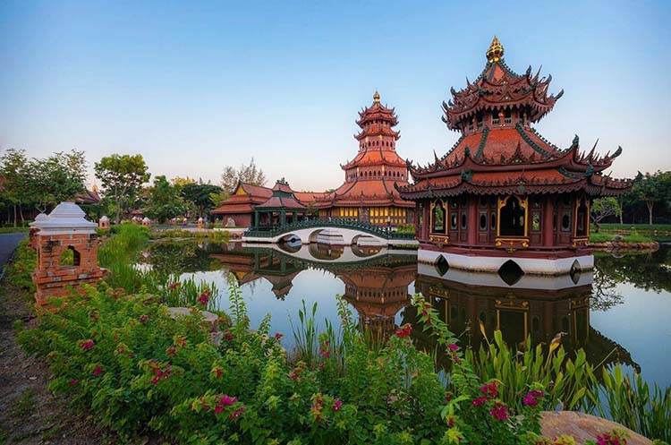 Chinese pavilions at the Ancient City Muang Boran