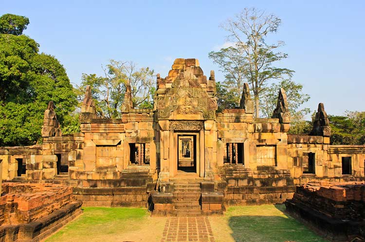 The ruins of Muang Tum Khmer temple in Buriram