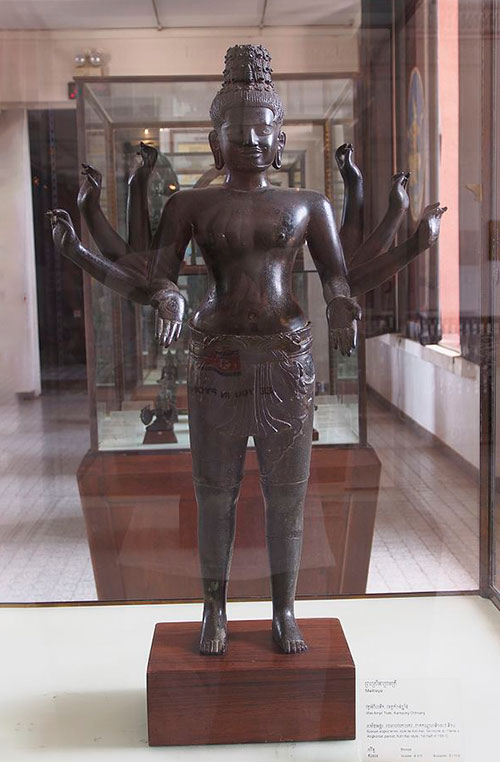 A bronze statue of the Maitreya Buddha from the 10th century
