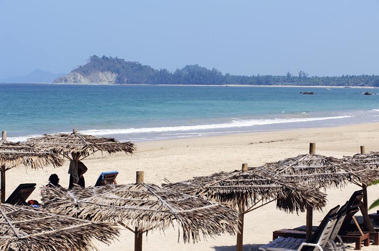 Ngapali beach on the Bay of Bengal