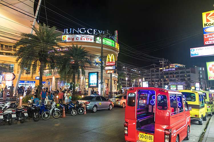 Jungceylon shopping center on Rat-U-Thit Road in central Patong