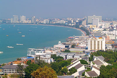 Great views of Pattaya, the bay and the sea from a viewpoint