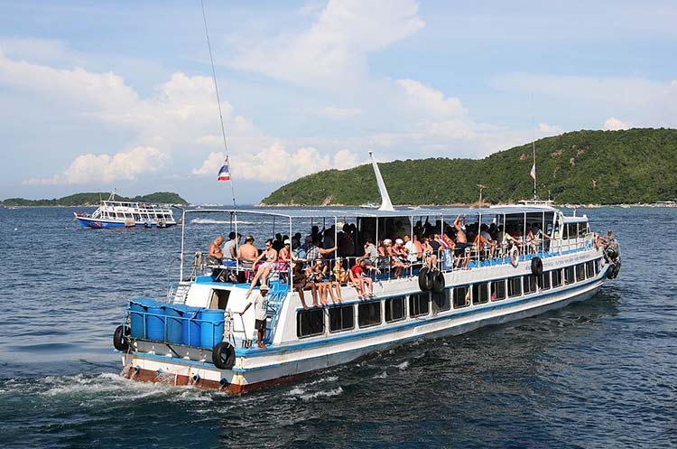 A ferry boat carrying passengers from Pattaya to Koh Larn, Coral Island