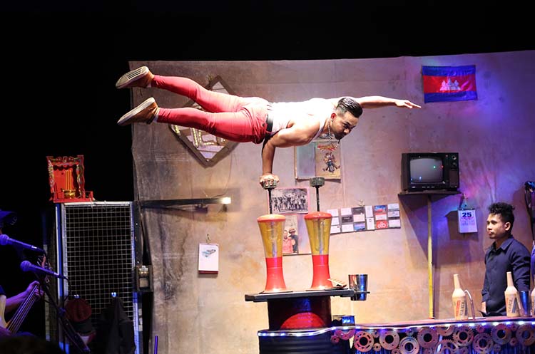 An act at Phare Cambodian Circus