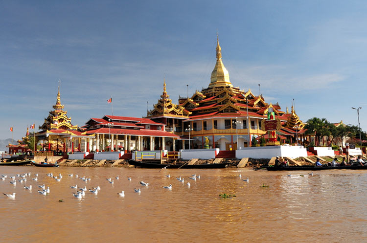 Phaung Daw Oo pagoda on Inle Lake